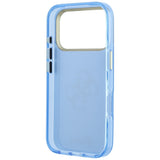 Husă pentru iPhone 17 Pro Max / iPhone 18 Pro Max, Guess IML 4G Script Metal, Albastru deschis