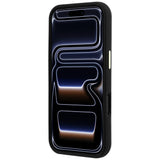 Husă pentru iPhone 17 Pro / iPhone 18 Pro, Guess Grained Leather and Big Resin Logo, Neagră