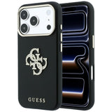 Husă pentru iPhone 17 Pro Max / iPhone 18 Pro Max, Guess Smooth Big Strass Logo, Neagră