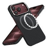 Husă pentru iPhone 17 Pro Max / iPhone 18 Pro Max, Techsuit Aramid Fiber MagSafe, Neagră