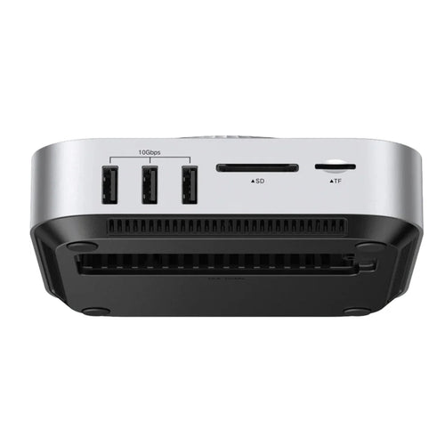 Adaptor Hub pentru Mac Mini M4/M4 Pro, Ugreen Maxidok 10-in-1, Thunderbolt 5, M.2 NVMe SSD, Argintiu
