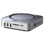 Adaptor Hub pentru Mac Mini M4/M4 Pro, Ugreen Maxidok 10-in-1, Thunderbolt 5, M.2 NVMe SSD, Argintiu