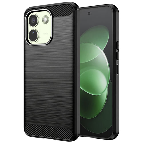 Husă pentru Xiaomi Redmi Note 17 Pro Max, Techsuit Carbon Silicone, Neagră