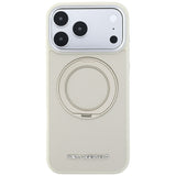 Husă pentru iPhone 17 Pro Max / iPhone 18 Pro Max, Karl Lagerfeld Ring Stand 360 Saffiano MagSafe, Bej