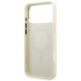 Husă pentru iPhone 17 Pro Max / iPhone 18 Pro Max, Karl Lagerfeld Ring Stand 360 Saffiano MagSafe, Bej