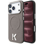 Husă pentru iPhone 18 Pro Max / iPhone 17 Pro Max, Karl Lagerfeld Grained Leather Embossed Ring MagSafe, Bej