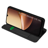 Husă pentru Xiaomi Redmi 17C 5G, Techsuit Magskin Book, Neagră