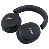 Căști over-ear Guess Metal Script Logo, Bluetooth 5.4, ENC, finisaj metalic, Negre