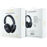 Căști over-ear Guess Metal Script Logo, Bluetooth 5.4, ENC, finisaj metalic, Negre