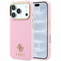 Husă pentru iPhone 17 Pro / iPhone 18 Pro, Guess Saffiano Small 4G Classic MagSafe, Roz