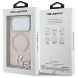 Husă pentru iPhone 18 Pro Max / iPhone 17 Pro Max, Karl Lagerfeld IML K Head Logo MagSafe, Roz