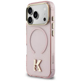 Husă pentru iPhone 18 Pro Max / iPhone 17 Pro Max, Karl Lagerfeld IML K Head Logo MagSafe, Roz