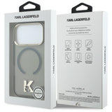 Husă pentru iPhone 17 Pro / iPhone 18 Pro, Karl Lagerfeld IML K Head Logo MagSafe, Neagră