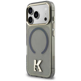 Husă pentru iPhone 17 Pro / iPhone 18 Pro, Karl Lagerfeld IML K Head Logo MagSafe, Neagră
