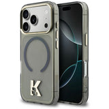 Husă pentru iPhone 17 Pro / iPhone 18 Pro, Karl Lagerfeld IML K Head Logo MagSafe, Neagră