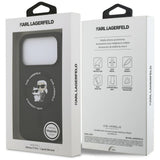 Husă pentru iPhone 17 Pro Max / iPhone 18 Pro Max, Karl Lagerfeld Silicone KC Body Ring MagSafe, Neagră