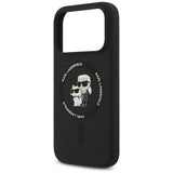 Husă pentru iPhone 17 Pro Max / iPhone 18 Pro Max, Karl Lagerfeld Silicone KC Body Ring MagSafe, Neagră
