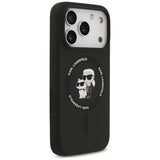 Husă pentru iPhone 17 Pro Max / iPhone 18 Pro Max, Karl Lagerfeld Silicone KC Body Ring MagSafe, Neagră