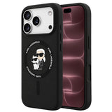 Husă pentru iPhone 17 Pro Max / iPhone 18 Pro Max, Karl Lagerfeld Silicone KC Body Ring MagSafe, Neagră