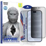 Folie telefon pentru iPhone 18 Pro, Blueo Premium Sapphire 9H, cu aplicator, Privacy