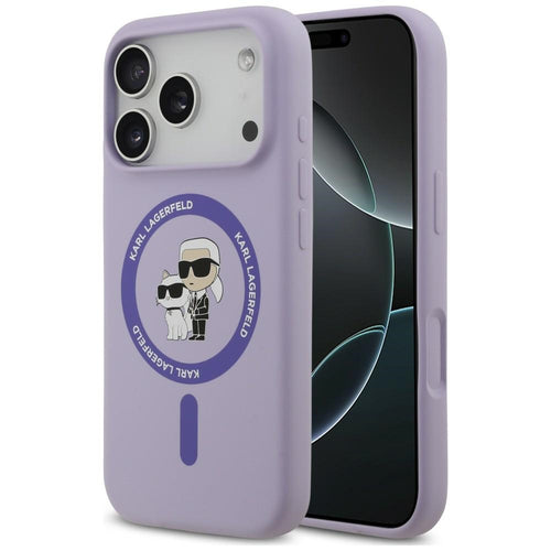 Husă pentru iPhone 17 Pro Max / iPhone 18 Pro Max, Karl Lagerfeld Silicone KC Body Ring MagSafe, Mov
