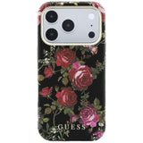Husă pentru iPhone 17 Pro Max / iPhone 18 Pro Max, Guess Blossom Roses Print MagSafe, Neagră