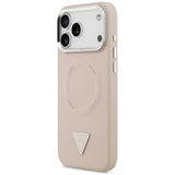 Husă pentru iPhone 17 Pro Max / iPhone 18 Pro Max, Guess Hardcase Triangle Logo MagSafe, Roz