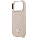 Husă pentru iPhone 17 Pro Max / iPhone 18 Pro Max, Guess Hardcase Triangle Logo MagSafe, Roz