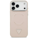 Husă pentru iPhone 17 Pro Max / iPhone 18 Pro Max, Guess Hardcase Triangle Logo MagSafe, Roz
