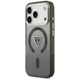 Husă pentru iPhone 17 Pro Max / iPhone 18 Pro Max, Guess IML Gradient Triangle MagSafe, Neagră