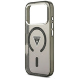 Husă pentru iPhone 17 Pro Max / iPhone 18 Pro Max, Guess IML Gradient Triangle MagSafe, Neagră