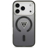Husă pentru iPhone 17 Pro Max / iPhone 18 Pro Max, Guess IML Gradient Triangle MagSafe, Neagră