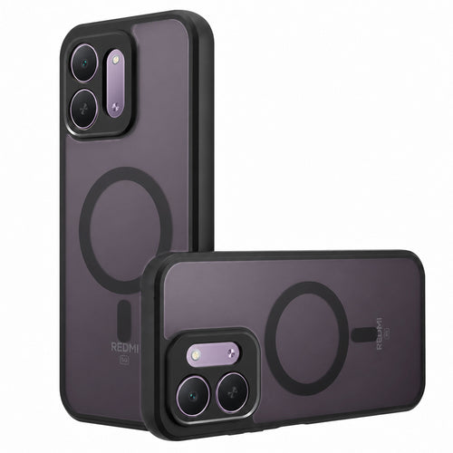 Husă pentru Xiaomi Redmi 17C 5G, Techsuit PureFrost MagSafe, Neagră frost