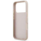Husă pentru iPhone 17 Pro Max / iPhone 18 Pro Max, Guess Hardcase 4G Double Card Triangle, Roz