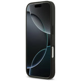 Husă pentru iPhone 17 Pro Max / iPhone 18 Pro Max, Guess Hardcase 4G Double Card Triangle, Neagră