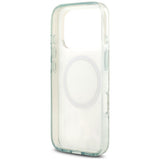 Husă pentru iPhone 17 Pro / iPhone 18 Pro, Guess IML Flower & Tonal Circle MagSafe, Verde