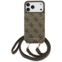 Husă pentru iPhone 17 Pro Max / iPhone 18 Pro Max, Guess Hardcase 4G Crossbody Cardslot, Maro