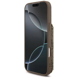 Husă pentru iPhone 17 Pro Max / iPhone 18 Pro Max, Guess Hardcase 4G Crossbody Cardslot, Maro