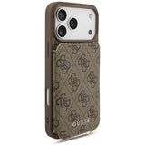 Husă pentru iPhone 17 Pro Max / iPhone 18 Pro Max, Guess Hardcase 4G Crossbody Cardslot, Maro