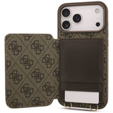 Husă pentru iPhone 17 Pro Max / iPhone 18 Pro Max, Guess Hardcase 4G Crossbody Cardslot, Maro