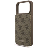 Husă pentru iPhone 17 Pro Max / iPhone 18 Pro Max, Guess Hardcase 4G Crossbody Cardslot, Maro