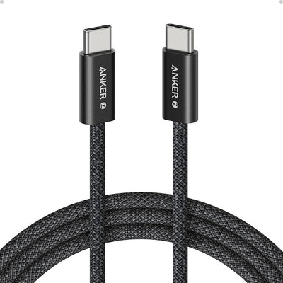 Cablu USB-C la USB-C Anker Zolo A8060H12, Ultra-Fast Charging, 240W, PD 3.1, împletit, 1.8m, Negru