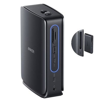 Adaptor Hub Anker Nano A83C3311, 13 in 1, Triple Display, Fast Charging 100W, 10Gbps, Negru