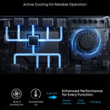 Adaptor Hub pentru laptop Anker Prime 14-in-1, DisplayLink 8K, Triple Display, Fast Charging 140W, Gri