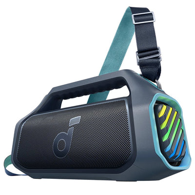 Boxa portabilă Anker SoundCore Boom 2 Plus, Bluetooth 5.3, 140W, Power Bank integrat, IPX7, RGB, Albastră