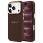Husă pentru iPhone 17 Pro Max / iPhone 18 Pro Max, Guess Saffiano Peony & Ring MagSafe, Maro