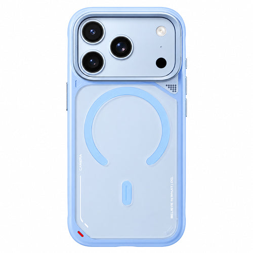 Husă pentru iPhone 17 Pro Max / iPhone 18 Pro Max, Blueo Frosted Heat Dissipation Stand MagSafe, Albastră