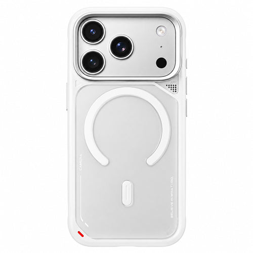 Husă pentru iPhone 17 Pro / iPhone 18 Pro, Blueo Frosted Heat Dissipation Stand MagSafe, Albă