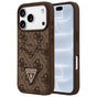 Husă pentru iPhone 17 Pro / iPhone 18 Pro, Guess Hardcase 4G Double Card Triangle, Maro