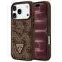 Husă pentru iPhone 17 Pro Max / iPhone 18 Pro Max, Guess Hardcase 4G Double Card Triangle, Maro